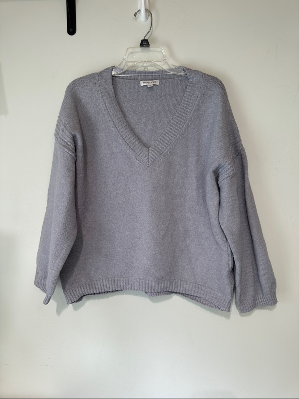 Lavender V-Neck Pullover Sweater